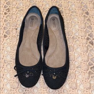 Giani Bernini Black Suede Ballet Flats